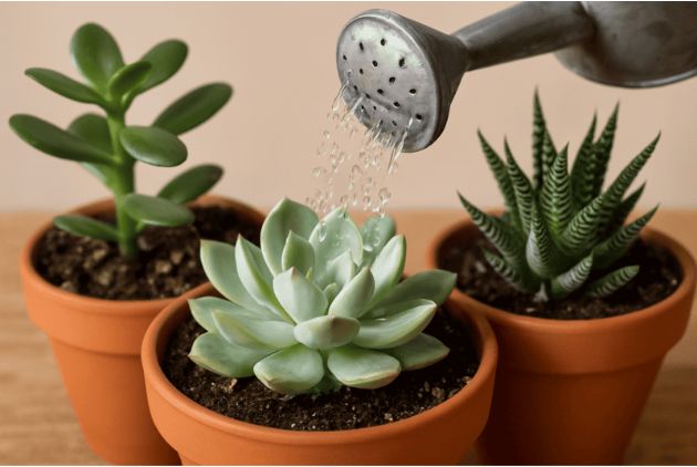 Como Regar Suculentas em vaso com um regador