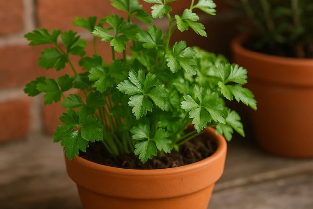 Como Cultivar Salsa em Casa plantada em vaso